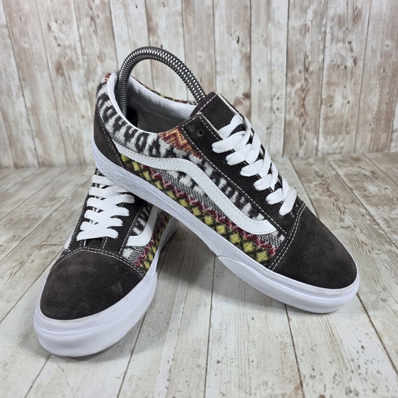 Vans Old Skool Womens‎ Size 75 Suede Canvas Tribal Print Skate Shoes - Picture 6 of 8